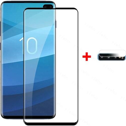 3D Glass For Samsung Galaxy S10 Screen Protector Tempered Glass For Galaxy S 10 Curved Cover Film S10 Back camera lens glass