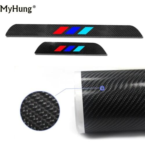For BMW 3 Series F30 F31 F35 2013 2014 2015 2016 2017 4D M Carbon Fiber Car Sill Protectors Door Sill Stickers Car Styling 4Pcs