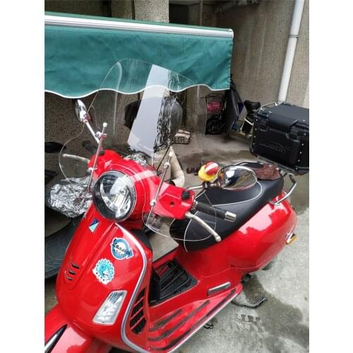 50CM Acrylic Front Windscreen Motorcycle Screen Windshield Wind Deflector Cover for VESPA GTS 300 Modified Transparent