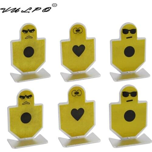 VULPO 6pcs/Set Airsoft Metal Shooting Target Set AEG GBB Rifle Pistol BB Gun Shooting Target for Tactical Practicing Training