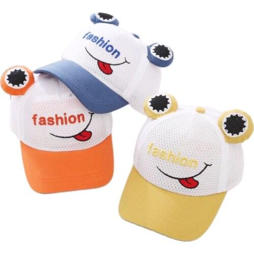 Doitbest mesh Child Baseball Cap thin Frog ears summer Hip Hop Breathable Sunscreen kids Hats Boy Girls hat Caps snapback gorras