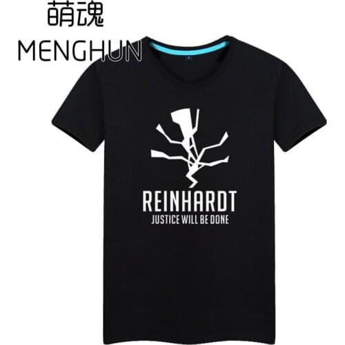 Watch Over character REINHARDT/ Reinhardt Wilhelm skill logo tee shirt game fans Reinhardt t shirt AC138