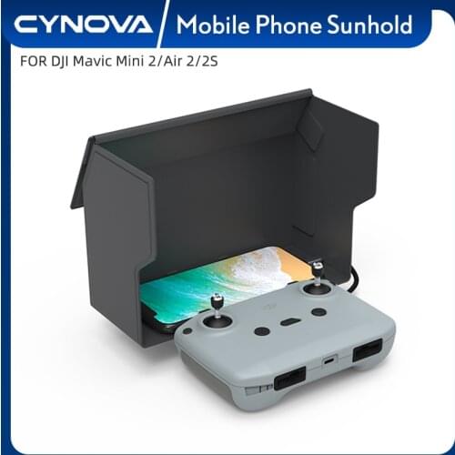 CYNOVA DJI Mavic Mini 2 /Air 2/2S Mobile Phone Sun Hood Remote Control Foldable Sunshade Screen Cover Drone Parts Accessories