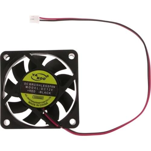 DC 12V 2-Pin 60x60x15mm PC Computer CPU System Sleeve-Bearing Cooling Fan 6015