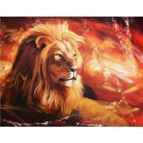 DIY Diamond Mosaic Animals Cross Stitch Kit Square/Round Diamond Painting Lion Picture Rhinestones Sale Art Home Decoration