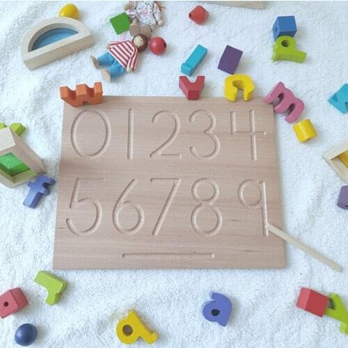 Montessori Handwriting Aids Toys English Letters Digitals 0-9 Reading & Writing Practice Toys for Children Learning & Education