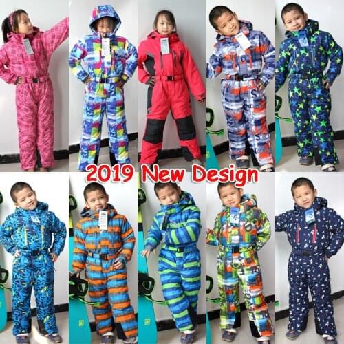 Winter Children Ski Overalls Warm Boys Clothing Set 3 4 5 6 7 years Waterproof Girls Outdoor Sports Snowboard Suits Kids Outfit
