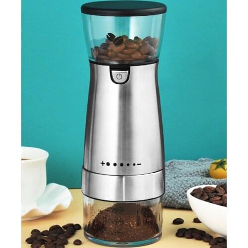 Small convenient automatic electric home wireless work five-speed thickness adjustable lasting coffee bean grinding machine J06