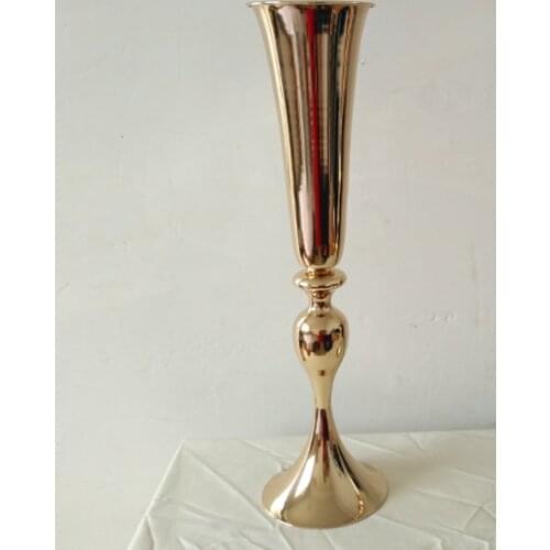 15pcs ) wedding banquet occassion tall gold table standing candelabra centerpiece with flower bowl senyu0513