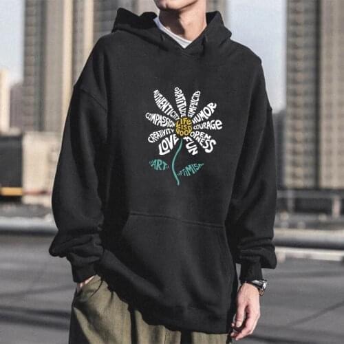 Fashion Kpop Cartoon Creativity Alphabet Flowers Hoodies Women Harajuku Korean Bangtan Boys Album Casual Loose Sweatshirt Top