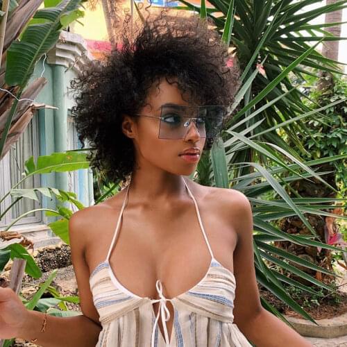 New Women Rimless Sunglasses Fashion Brand Design Ladies Square Oversized Sun Glasses Shades Female UV400 Eyewear Oculos de sol