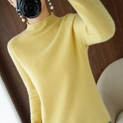 2021 Autumn Winter Basic Warm Sweater Velvet Pullovers Women Female Thick Turtleneck Sweater Knit Jumpers All-Match Top