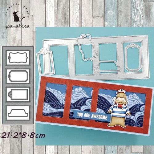 Panalisacraft Message board Frame Metal Cutting Dies Stencils DIY Scrapbooking/photo album Decorative Embossing DIY Paper Cards