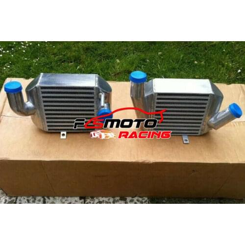 A Pair Front Side Mount Aluminum Intercooler For Audi S4 B5 S4 RS4 Avant A6 C5 Bi-Turbo 2.7L Allroad Quattro 1997-2005 BiTurbo