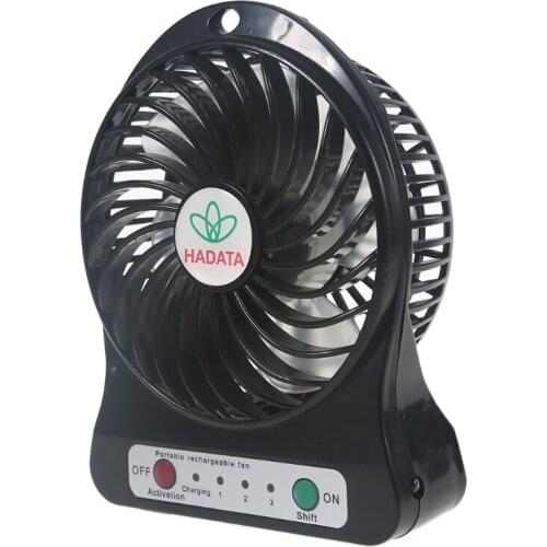 Small Fan USB Rechargeable Table Air Cooling Appliances 3 Speeds Portable Personal Fan for Stroller Bedroom Office Home