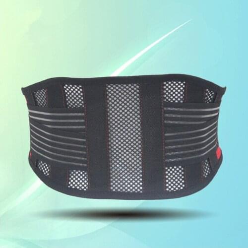 TJ-TingJun New Belts Steel Lumbar Support Girdle High Elastic Breathable Mesh Health Care With Steel Waist Support Brace Belts