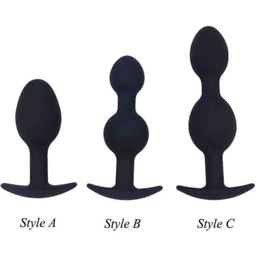 3pcs/set Silicone Anal Plug Butt Beads Plug For Beginner Prostate Massager Erotic Toys Anal Sex Toys Adult Product For Men Women