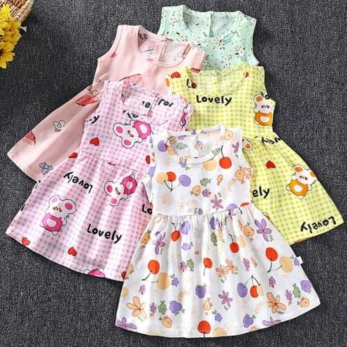 2021 Baby Girl Floral Dress Rainbow Kids Summer Clothes Cute Pink Sundress Flower Girl Dresses Vestidos De Verano Vestido Floral