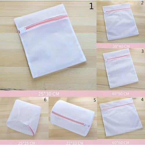 Laundry net bag Zipped Laundry Washing Bag Lingerie Bra SocksLaundry Bags Net Mesh Cleaning Clothes
