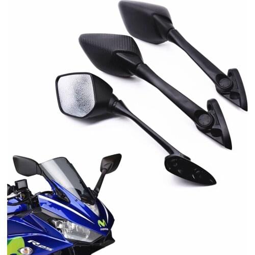 Motorcycle Motorbike Foldable Side Mirrors Blind Spot Rearview Mirrors Cover Cap For Yamaha YZF R3 R25 2013-2018 YZF-R3 YZF-R25