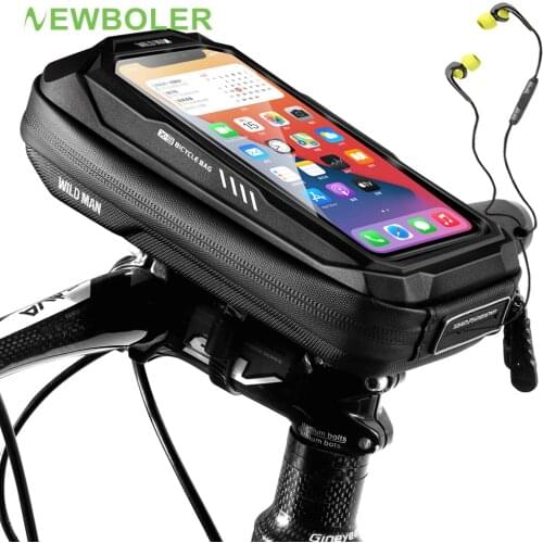 New Bike Phone Holder Bag Case Waterproof Cycling Bike Mount 6.9in Mobile Phone Stand Bag Handlebar MTB Bicycle Accessories
