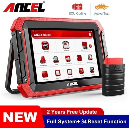 ANCEL DS600 BI-Directional All System Auto Diagnostic Tools TPMS ECU Coding ABS DPF AF Oil Engine Scan OBD2 Professional Scanner