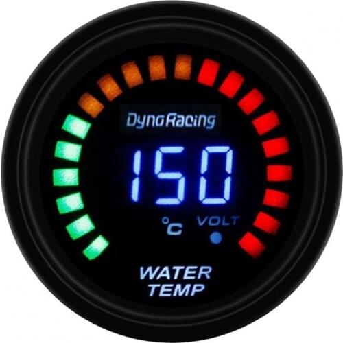 High Accuracy Car Gauge Racing Car Wide Compatibility 2-Inch 52mm Analog LED Electronic Water Temp Gauge for 12V Vehicles