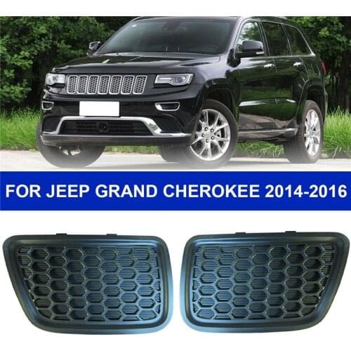 1 Pair Front Lower Grille Tow Insert Bezel For Jeep Grand Cherokee 2014-2016 Direct Replacement Front Bumper Grille #68143099AC