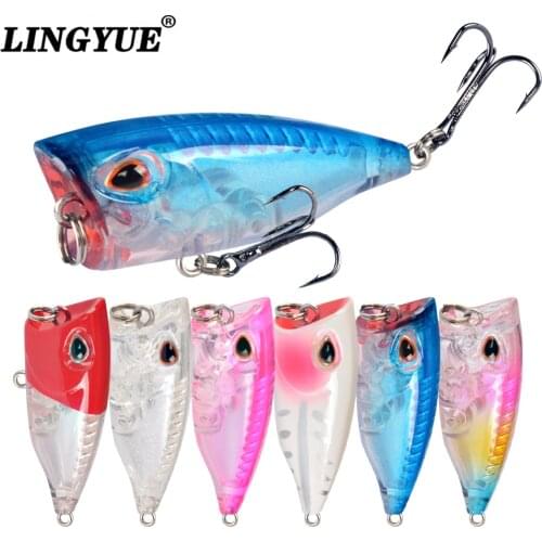 1PCS Mini Popper Fishing Lure 40mm 4g Topwater Bait Isca Artificial Hard Plastic Wobbler Crankbait For Perch Lures Japan Pesca