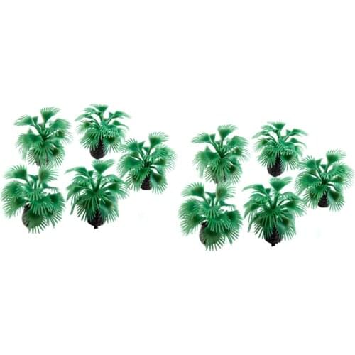 10pcs 2.2 inch Model Bottlepalm Trees Layout Train Scale 1/200