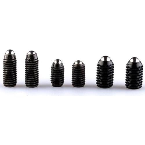 10pcs M3 M4 M5 M6 M8 Black Grade 12.9 Hex Socket Allen Spring Ball Plunger Grub Point Set Screw Bolt