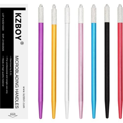 KZBOY 20 PCS Hot Sale Individually Packaged Disposable Sterilized Eyebrow Tattoo Hand Tool Microblading Pen Manual Handles