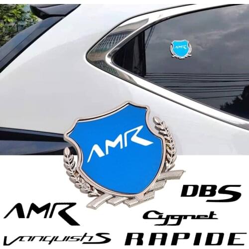 3D Sticker Auto Emblem Decal For aston martin AMR CYGNET DB9 DBS RAPIDE V8 VANTAGE ZAGATO RAPIDES VIP Badge Car Styling