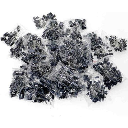900pcs 30 Kinds 0.1uF-1000uF Electrolytic Capacitors Assorted set pack kit capacitor 10V 16V 25V 50V mix capacitor