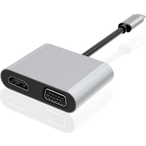 Adapter for MacBook Nintend Samsung S9 Dex Huawei P20 Xioami 10 TV Type-C to HD/M-compatible 4K VGA USB C 3.0 Hub Adapter