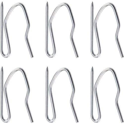 Promotion! 100 Pack Metal Curtain Hooks Drapery Hook Pins with Clear Box for Window Curtain, Door Curtain and Shower Curtain