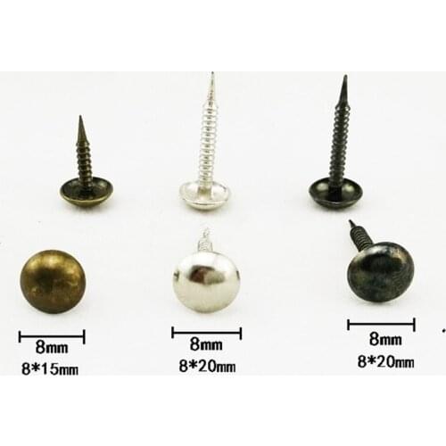 Antique Bronze Tone Upholstery Nail Decorative Upholstery Tacks Stud Wooden Box Case Furniture Nails Pushpin Doornail,100Pcs