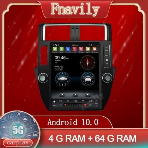 Fnavily Android 10 Car Radio For Toyota Prado Land Cruiser Multimedia System Player GPS Vertical Screen Tesla Style 12.1"