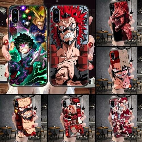 Kirishima My hero academia Phone Case For Huawei Honor 6A 7A 7C 8A 8X 8 9 9X 10 10i 20 Lite Pro black fashion funda pretty coque