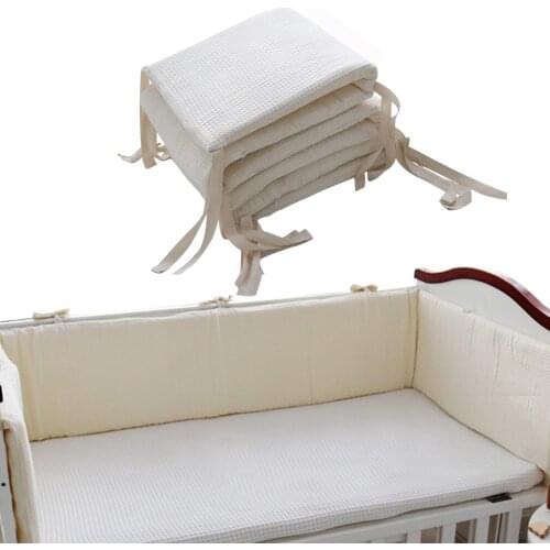 Cotton Breathable Baby Crib Bumper Pads Crib Liner Cot Sets For Baby Boys Girls Safe Bumper Guards Crib Rail Padding 1PC 200cm