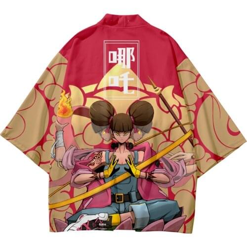 Loose Red Beach Japanese Style Kimono Streetwear Men Women Cardigan Japan Samurai Anime Cosplay Haori Yukata Harajuku Tops Robe