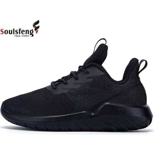 Soulsfeng 2021 New Mens Running Shoes Mesh Breathable Lightweight Cushioning Training Black Athletic Sneakers Womens Summer 350