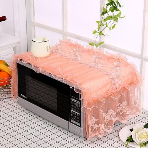 Lace Microwave Cover Microwave Oven Hood Oil Dust Cover Kitchen Accessories Supplies Home Decoration