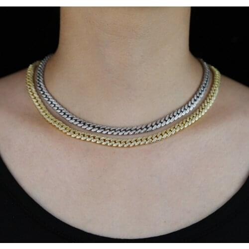 New 6.5mm Punk Miami Cuban Choker Necklace for Hip Hop Big Thick Chunky Chain Fashion statement Pendant Necklace Women Jewelry