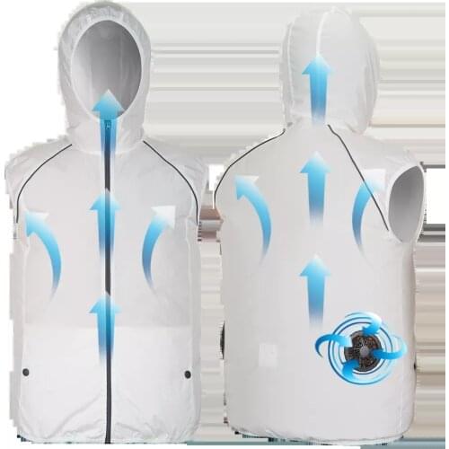 Summer Sport Fan Air Condition Cool Man Woman Travel Ultralight Brand Outdoor Vest Clothes Jacket Sun Windbreaker Fishing Worker