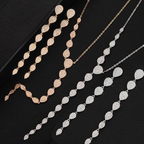 Missvikki Luxury Cubic Zircon CZ Long Dangle Drop Earrings for Women African Bridal Wedding Party Daily aretes de mujer modernos