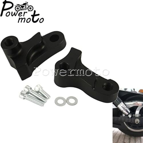 Black Motorcycle 1.75" Adjustable Drop Lowering Kit Drop Lower Rear End Link Hardware For Harley 06-17 Dyna Street Bob Fat Bob