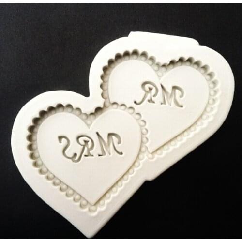 "MR & MRS" Silicone Sugarcraft Mold Fondant Cake Decorating Tools