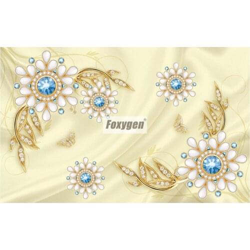 Customzied NON-WOVEN Wallpaper mural with kinds of nice 3D flowers animals Forest abstract landscapes cities and trees designs