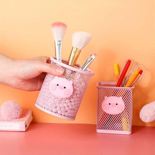 Pink Girl Desktop Pen Holder Office Storage Pen Pencil Pot Holder Container Desk Organizer Gift